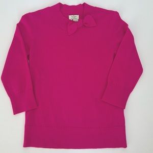Kate Spade Bow Neck Sweater • 3/4 Sleeve• Pink